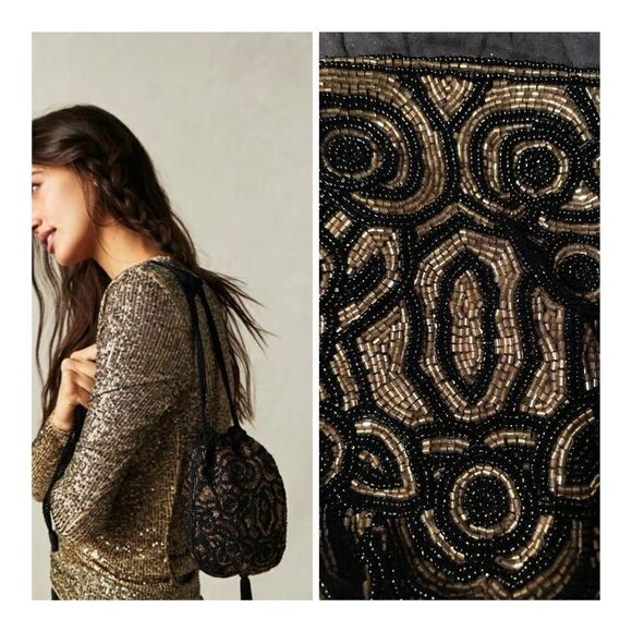 New Free People Collection Penny
Beaded Pouch drawstring bag tassel NWOT - Picture 1 of 7